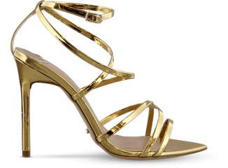 Marcy Gold Shine Heels - Sandal Png