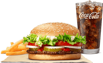 Burger King Delivery - Official Online Ordering For Burger King Whopper Meal Png