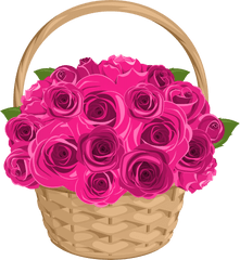 Best 47 Basket Transparent Background - Basket Of Roses Transparent Png