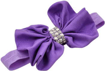 Baby Headband Purple Bow - Girl Baby Headband Png