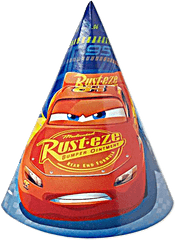 Cars 3 Cone Party Hats - Just For Kids Party Hat Cars Png