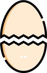 Cracked - Easter Craked Egg Png