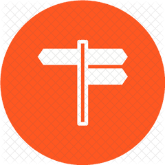 Street Signs Icon Of Glyph Style - Cross Png