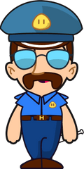 Officer Clipart Police Station - Police Cartoon Drawing Png