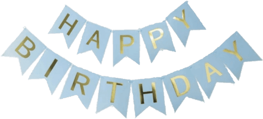 Happy Birthday Banner Blue - Happy Birthday Blue Banner Transparent Png