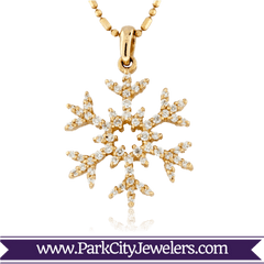 Rose Gold Diamond Snowflake Necklace Half Carat Pave - Mens Forrert Wedding Band Png