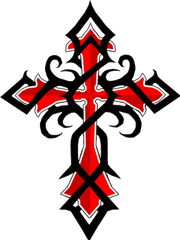 Cross Tattoo Png - Tribal Cross Tattoo