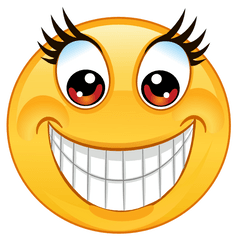 Crazy Big Smile Emoji Sticker - Big Teeth Smile Emoji Png