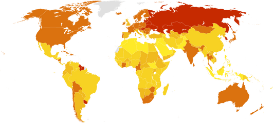 Filemale Suicide Rates 2015 Crudesvg - Wikimedia Commons World Map Png