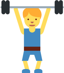 Weight Lifter Emoji Meaning With - Emoji Weights Png