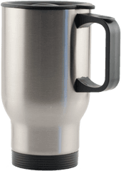 Download Silver Stainless Steel Travel Mug - Blank Stainless Mug Png