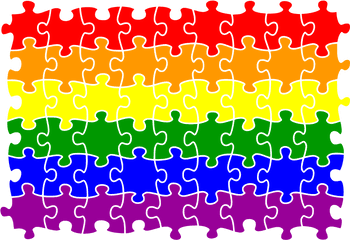 Download Free Png Rainbow Flag Jigsaw - Rainbow Flag