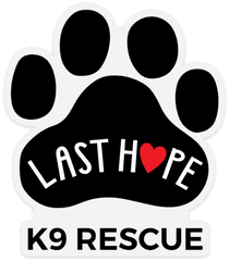 Lhk9 Paw Print Logo Clear Sticker Decal - Last Hope K9 Rescue Png