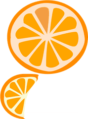 Slice Fruit Orange - Orange Fruit Graphic Png