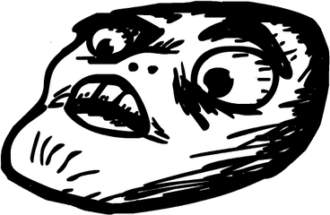 Download Hd Drawn Face Meme - Troll Scared Png