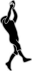 Silhouette Of Football - Catching Football Clipart Png