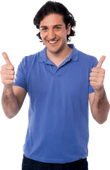 Men Pointing Thumbs Up Png Image For - Person Thumbs Up Png