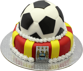 Shaped Cake With Manchester City Logo - Football Shaped Cake Png