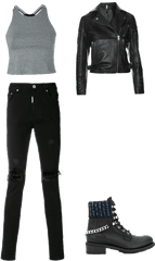 Meeting The Black Veil Brides Outfit Shoplook - Round Toe Png