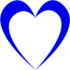 Blue Heart Outline - Blue Heart Outline Png