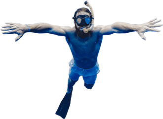 Download Man Snorkeling Underwater Png - Underwater Man Png