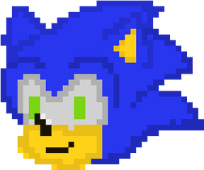 Sonic Head - Halloween Pixel Art Gif Png