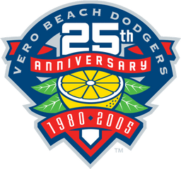 Vero Beach Dodgers Anniversary Logo - Florida State League Vero Beach Dodgers Png