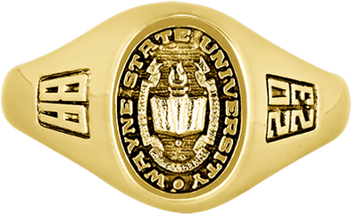 Wayne State University Womenu0027s Laurel Ring - Solid Png