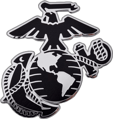 Eagle Globe And Anchor Car Emblem - Eagle Globe And Anchor Clipart Png