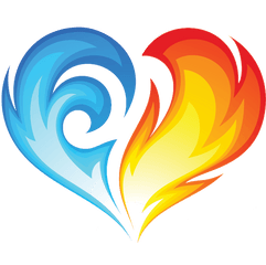 Harris County Hospital District Foundation - Fire And Ice Heart Png