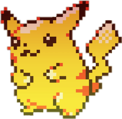 Pokemon Sticker Pikachu Yellow Cute - Minecraft Pikachu Png