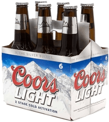 Coors Light Beer - 6 Pack Of Coors Light Png