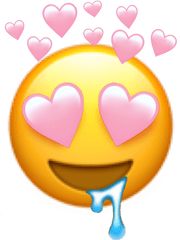 Pink Heartcrown Hearteyes Heart Emoji Selfmade Loveit - Art Self Made Emojis Png