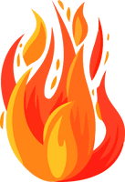 Lohri Orange Fire Flame For Happy Lyrics - Free PNG