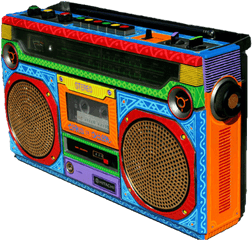 Turn Up The Radio GÃ¶kkua Sanat Teknoloji - Boombox Colorful Png