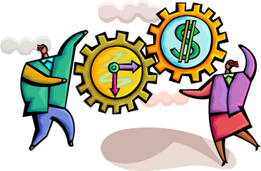 Wasted Time Means Money - Vector Image Clip Art Png