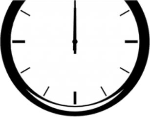 Clip Art Cartoon Wall Clock - Clock Showing 10 10 Png