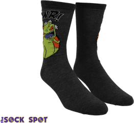 2 Pair Pack Nickelodeon Rugrats Reptar Socks - Sock Png