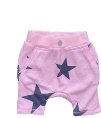 Girlu0027s Pink Star Harem Shorts - Solid Png