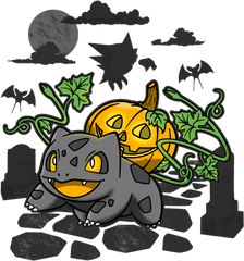 Bulbasaur Lantern Pumpkin Shirt - Cartoon Png