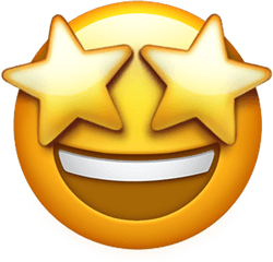 Emoji Transparent Emoticon Scream - Star Eyes Emoji Png