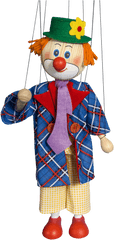 Marionette Clown - String Clown Puppet Png