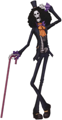 One Piece Brook Holding Cane Png Image