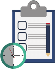 Conclusion Clipart Project - Clock And A Checklist Png