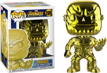 Pop Marvel Avengers Infinity War - Thanos Yellow Chrome Thanos Pop Png