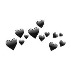 Black Heart Emoji Crown Emojicrown - Black Heart Crown Png