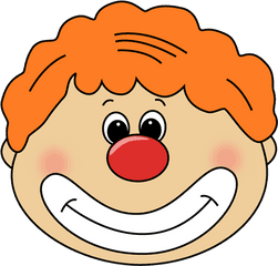 Clown Face Clip Art - Clown Face Image Clown Red Nose Clipart Png