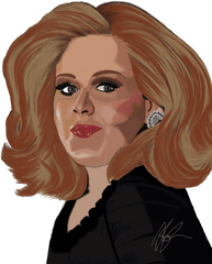 Sing Drawing Adele Image Download - Adele Png