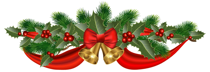 Download Christmas Golden Bells And Ribbon Png Clipart Image - Ribbon Christmas Png