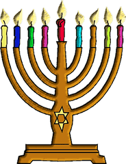 Menorah - Many Candles Are On A Menorah Png